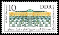 (1983-070) Марка Германия (ГДР) "Замок Сан-Суси"    Дворцы и сады II Θ