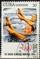 (1976-041) Марка Куба "Синхронное плавание"    Летние Олимпийские игры 1976, Монреаль III Θ