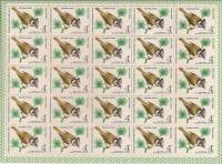 1979-072  Листы (100 шт по 25м 5х5) СССР Хохлатая синица   Птицы III O