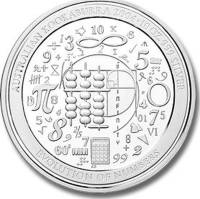 2004 Монета Австралия 2004 год 10 долларов Эволюция чисел  Серебро Ag 999  Коробка