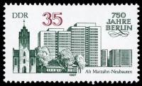 (1987-011) Марка Германия (ГДР) "Старый Марзан (1)"    Берлин, 750 лет III Θ