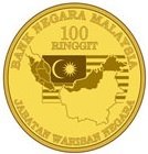 () Монета Малайзия 2010 год 100  &quot;&quot;    AU