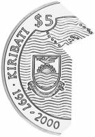 () Монета Кирибати 1997 год 5  ""   Биметалл (Серебро - Ниобиум)  UNC