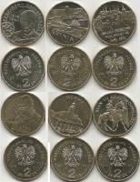 (213-217 223 6 монет по 2 злотых) Набор монет Польша 2011 год   UNC