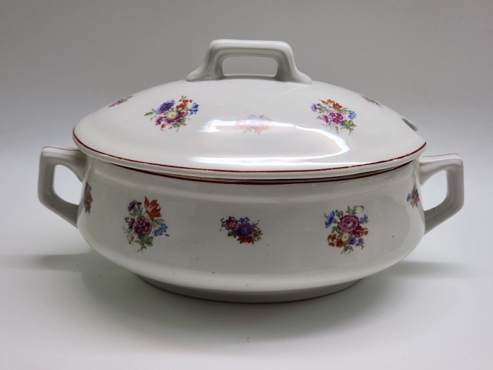 Супница Дулево с крышкой 1953 г