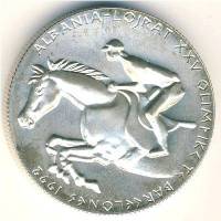 () Монета Албания 1991 год 100  ""   Биметалл (Серебро - Ниобиум)  AU
