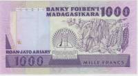 (,) Банкнота Мадагаскар 1983 год 1 000 франков "Музыкант"   UNC
