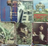 Набор карманных календарей разных города реклама животные 150 шт