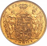 (№1863km750.4) Монета Дания 1863 год 2 D#039;or (Относительной влажности)