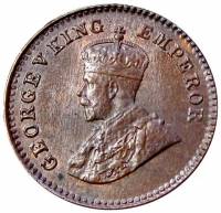 (1926) Монета Британская Индия 1926 год 1/12 анны "Георг V"  Бронза  UNC