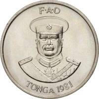 () Монета Тонга 1981 год 10  ""   Медь-Никель  UNC