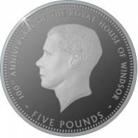 () Монета Тристан да Кунья 2017 год 5 фунтов ""   PROOF