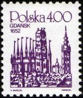 (1981-027) Марка Польша "Гданьск"    Стандартный выпуск. Городские достопримечательности II Θ