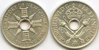 1938 Монета Новая Гвинея 1 шиллинг  Серебро Ag 925  XF