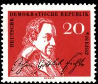 (1962-022) Марка Германия (ГДР) "Иоганн Готлиб Фихте"    200 лет рождения II Θ