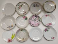 Блюдца 21 штука чайные разные Розы Цветы