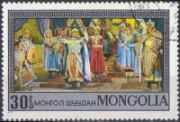 (1974-012) Марка Монголия "Драма - Три шаранголийских хана"    Опера и драма Монголии III Θ