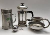 Френчпресс Магнитная кружка-термос Чайник заварочный Ситечко на цепочке для чая металл