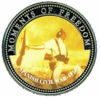 (2001) Монета Либерия 2001 год 10 долларов "Гражданская война в Испании"  Медь-Никель  UNC