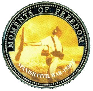 (2001) Монета Либерия 2001 год 10 долларов &quot;Гражданская война в Испании&quot;  Медь-Никель  UNC