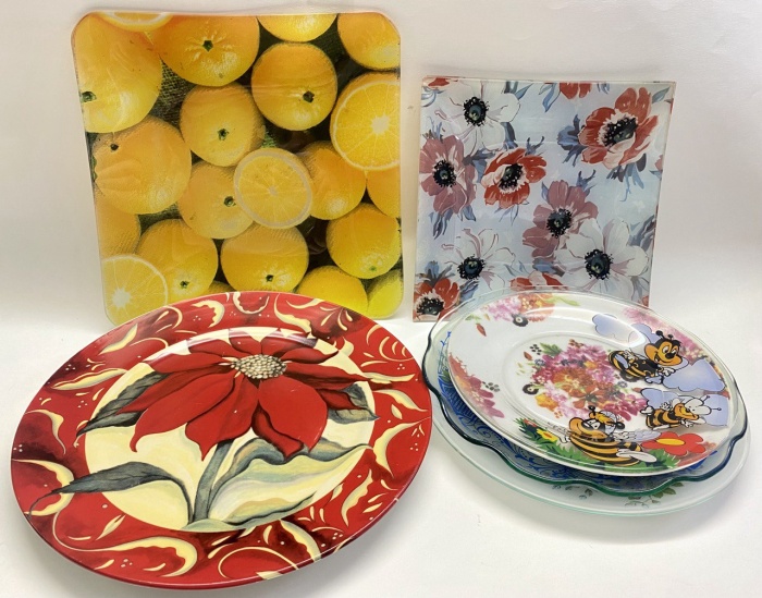 Тарелки стеклокерамика 8 шт разные