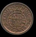 (№1971km16.2) Монета Сан-Томе и Принсипи 1971 год 20 Centavos