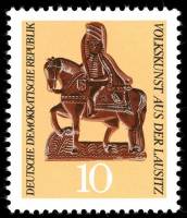 (1969-093) Марка Германия (ГДР) "Всадник"    Народное искусство III Θ