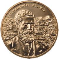 077 Монета Польша 2004 год 2 злотых Александр Чекановкий  Латунь  UNC