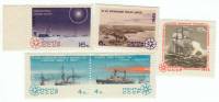 (1965-115-119) Серия Набор марок (3 м + 1 сцепка) СССР    Исследование Арктики и Антарктики III O