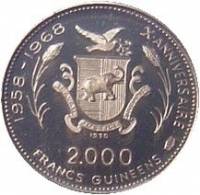 () Монета Гвинея 1970 год 2000  ""   Биметалл (Платина - Золото)  UNC