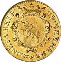 (№1717km88(bern)) Монета Швейцария 1717 год frac12; Ducat (Торговля чекана)
