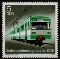 (1979-029) Марка Германия (ГДР) "Электропоезд"    Железная дорога III O