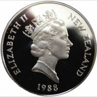 (№1988km66) Монета Новая Зеландия 1988 год 1 Dollar (Желтоглазый Пингвин)