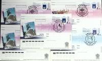 2007-  Набор ПК ом+сг, 5 шт Россия Выставка почтовых марок   , Печать ПД Марка
