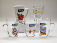 Чашки кружки для чая кофе 5 шт Терафлю стекло керамика