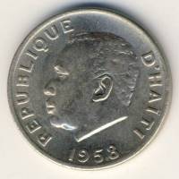 (№1958km62) Монета Гаити 1958 год 5 Centimes