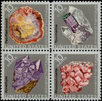 (№1974-1145) Лист марок США 1974 год "Минеральные Наследия", Гашеный