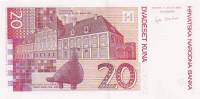 (,) Банкнота Хорватия 2001 год 20 кун "Йосип Елачич"   UNC