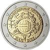 (009) Монета Германия (ФРГ) 2012 год 2 евро "10 лет наличному обращению Евро" Двор F Биметалл  UNC