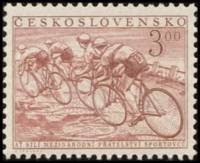 (1952-051) Марка Чехословакия "Велосипедные гонки"    Основание ассоциации по физической культуре и 