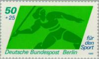 (1980-009) Марка Германия (ФРГ) "Метание копья"    Спорт III O