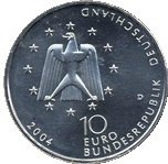 () Монета Германия (ФРГ) 2004 год 10 евро ""  Биметалл (Серебро - Ниобиум)  UNC