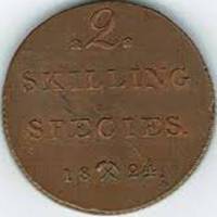 (№1822km295) Монета Норвегия 1822 год 2 Skilling