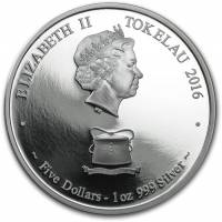 () Монета Токелау 2016 год 5 доллара ""  Биметалл (Серебро - Ниобиум)  UNC