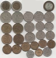 1991-1993 ММД и ЛМД, 27 монет от 10 коп до 100 руб Набор монет Россия    VF
