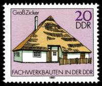 (1981-059) Марка Германия (ГДР) "Сахар, Большой Зикер"    Деревянные дома II Θ