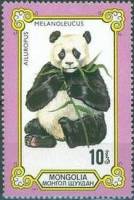 (1977-071) Марка Монголия "Большая панда"    Панды, или бамбуковые медведи II Θ