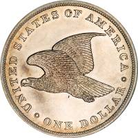 (1838) Монета США 1838 год 1 доллар  2. Звёзды на аверсе Серебро Ag 892  PROOF