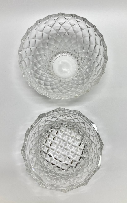 Салатники, хрусталь, СССР, 2 шт (мини сколы)