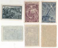 1943-01 03 04 Серия Набор марок 3 шт СССР  Великая Отечественная война III O